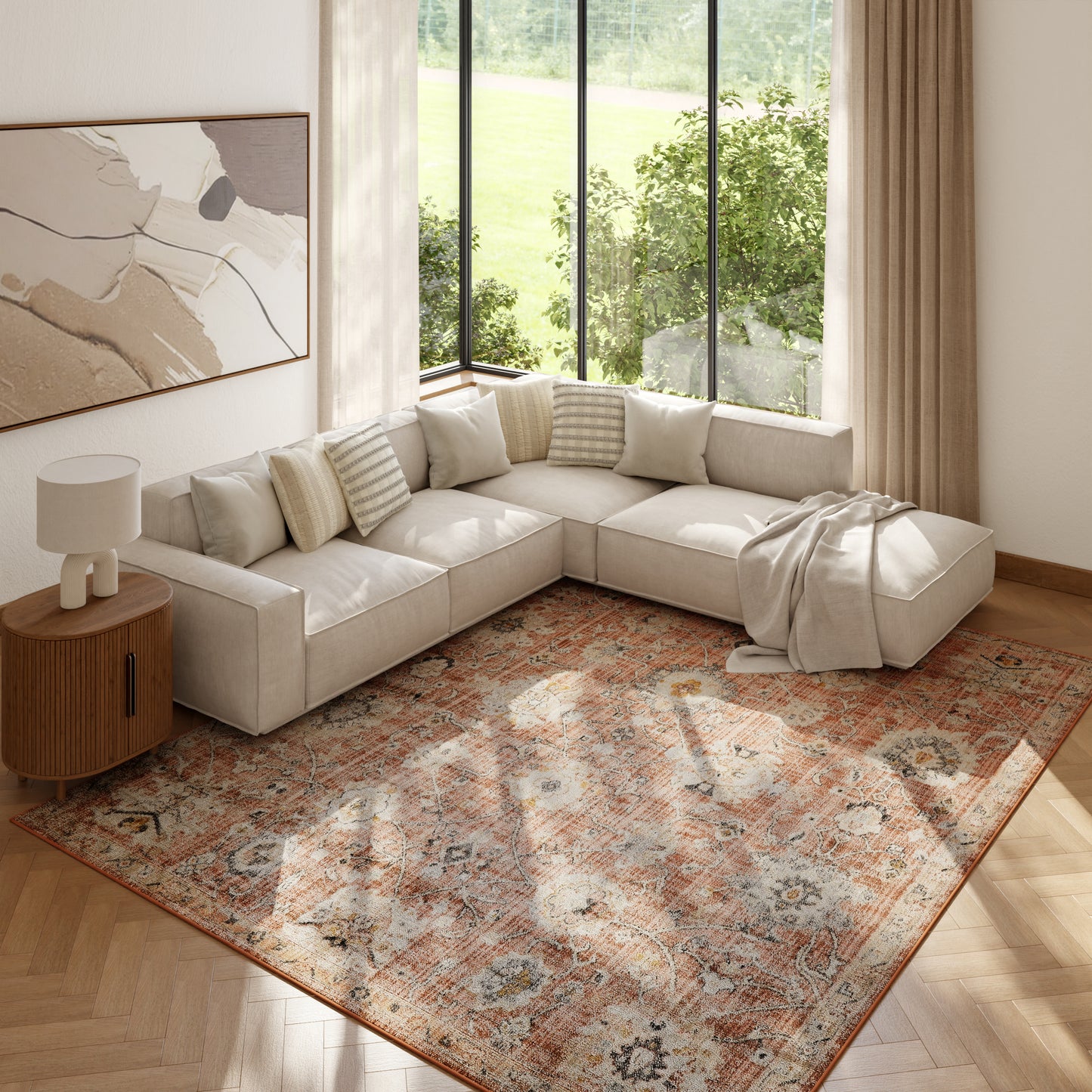 Nourison Home Oushak Home  Rust  Traditional