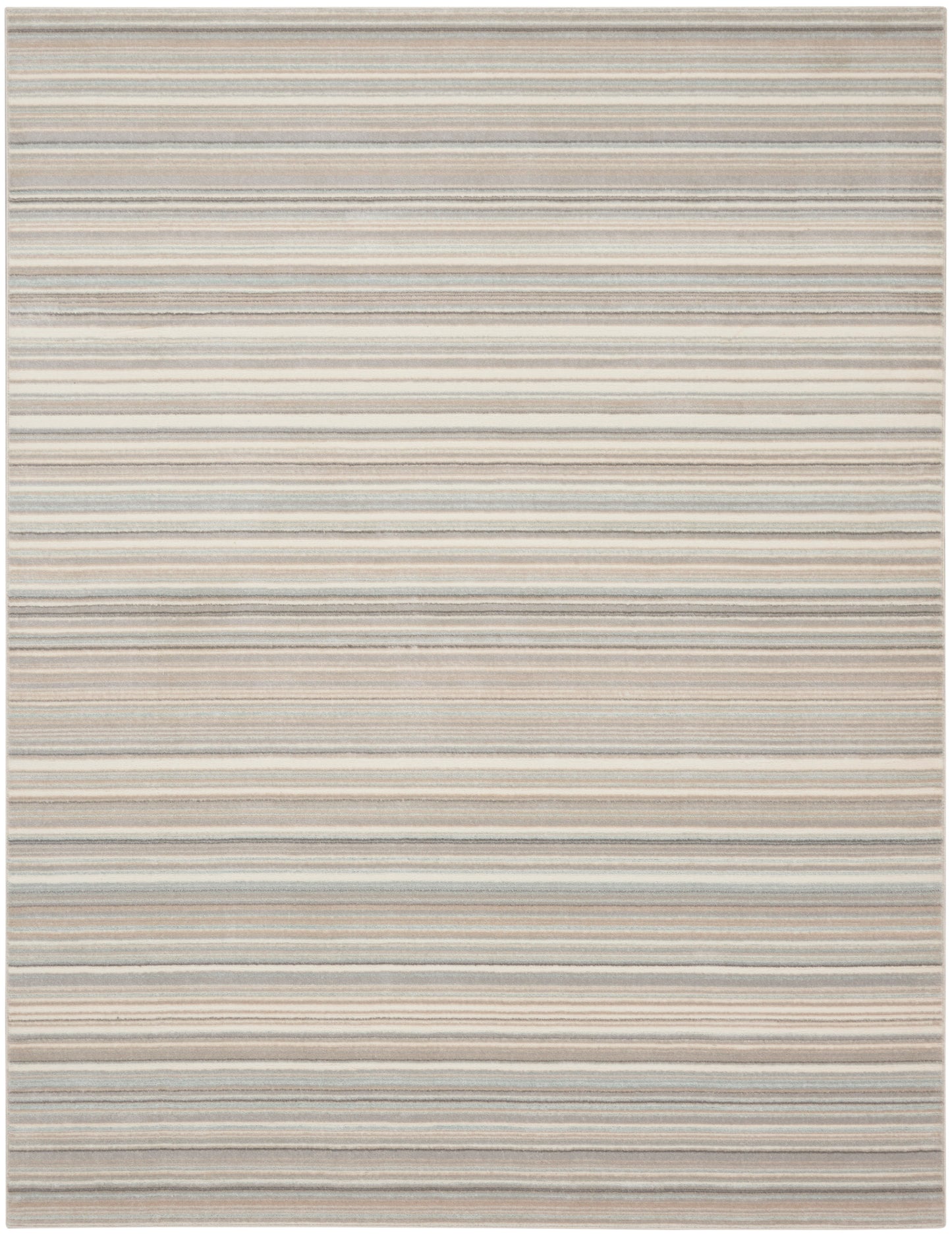 Nourison Home Marmara MRA07 Grey Ivory Teal Contemporary Power-loomed Rug