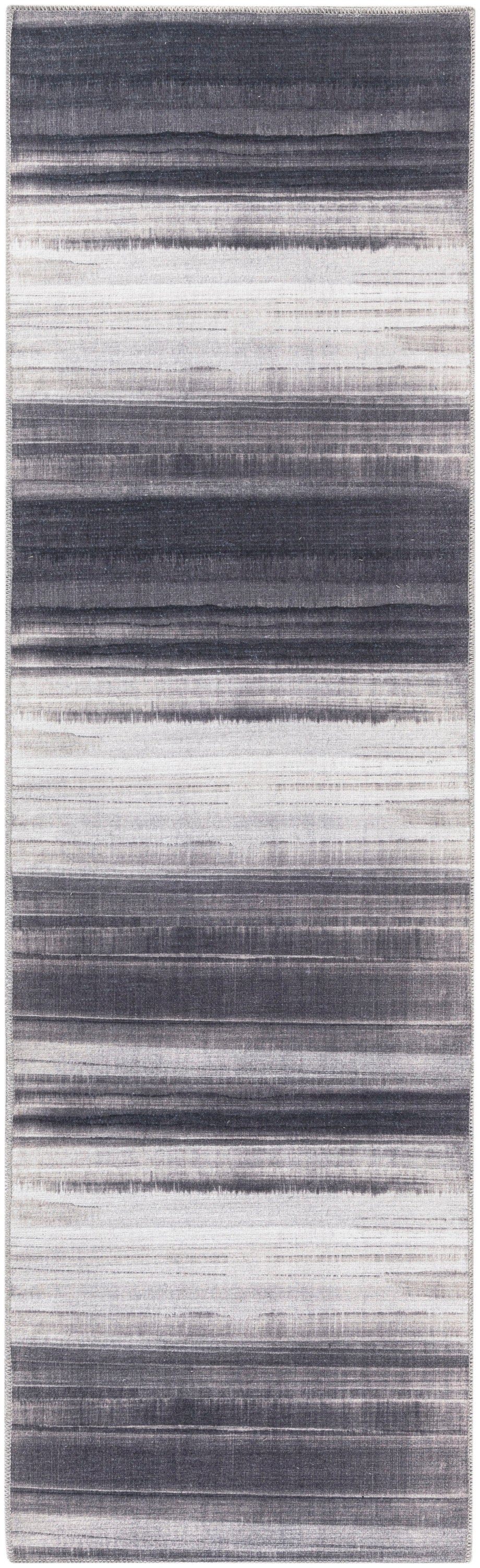Calvin Klein Launder LDR01 Ivory Black Contemporary Power-loomed Rug