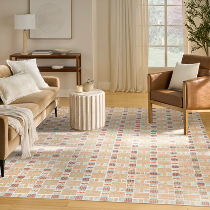 Nourison Home Nordic  Rust Multicolor  Contemporary