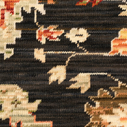 Nourison Home Antique Bloom  Black  Traditional
