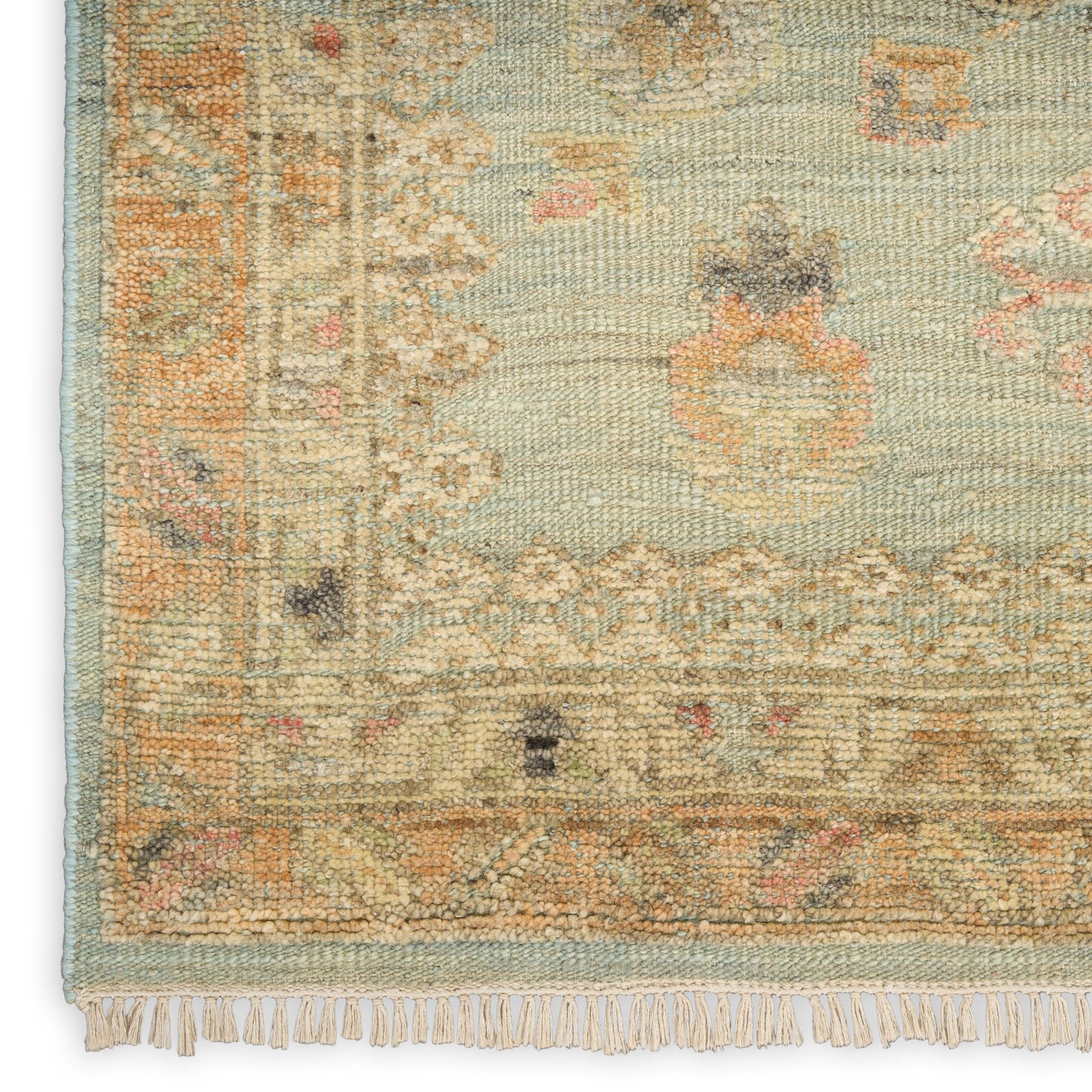Nourison Home Heritage Vine  Light Blue  Traditional