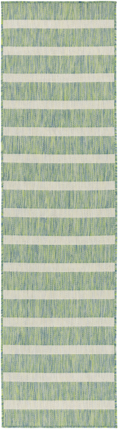 Nourison Home Positano POS03 Blue Green Ivory Contemporary Power-loomed Rug