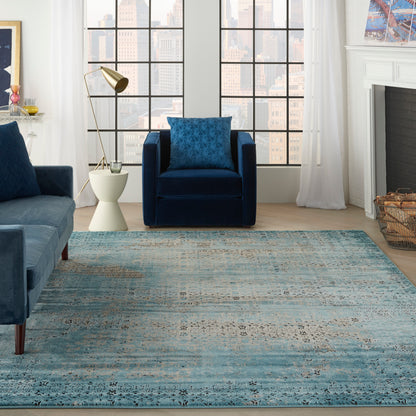 Nourison Home Karma  Blue  Traditional