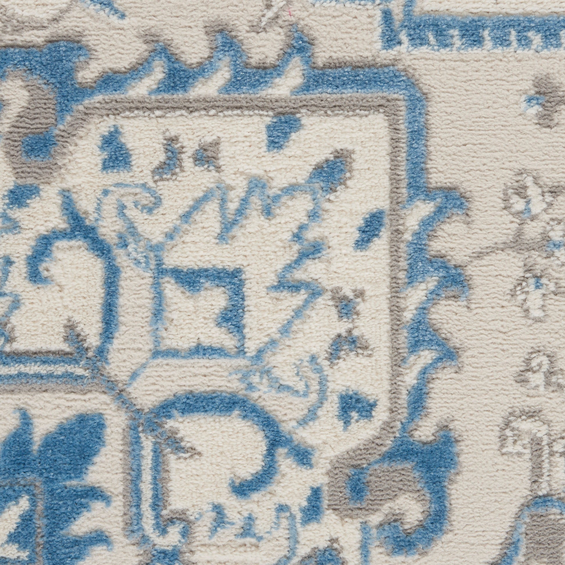 Nourison Home Elation  Ivory Blue  Traditional