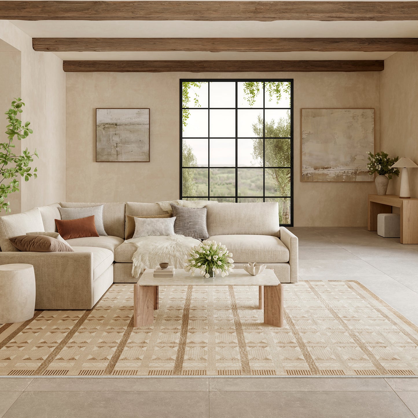 Nourison Home Nordic  Taupe  Contemporary