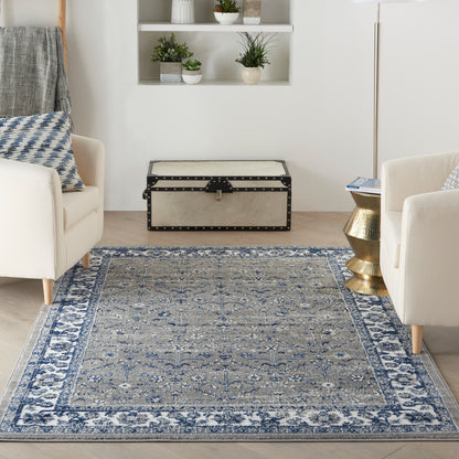 Nourison Home Cyrus  Ivory Navy  Traditional