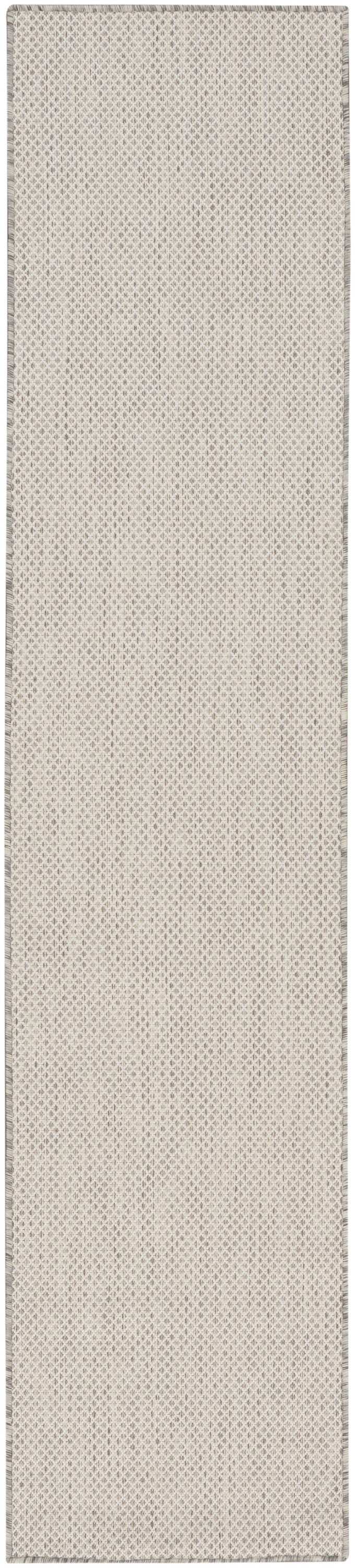 Nourison Home Courtyard COU01 Ivory Silver Contemporary Power-loomed Rug