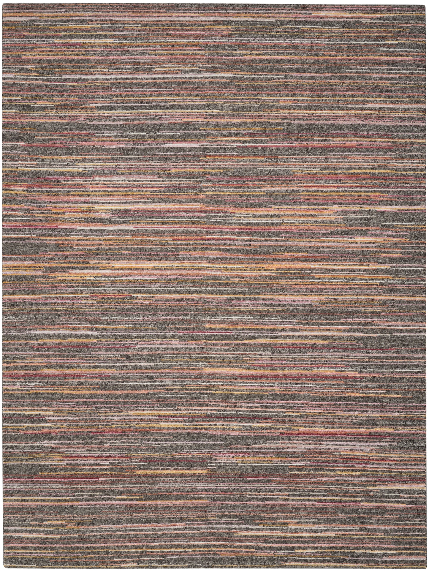Nourison Home Plateau PAE01 Grey Flame Contemporary Knotted Rug
