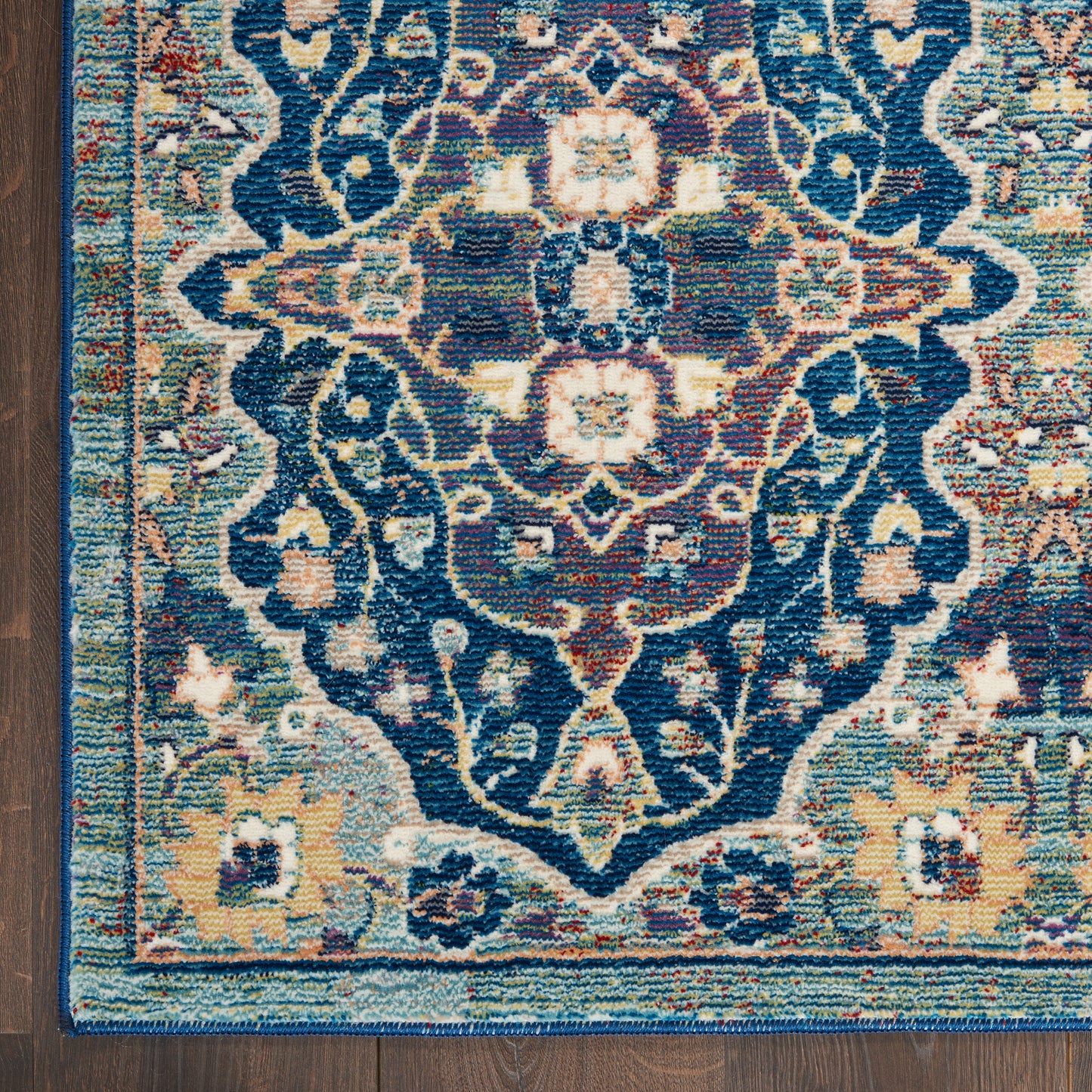 Nourison Home Ankara Global  Navy Multicolor  Transitional