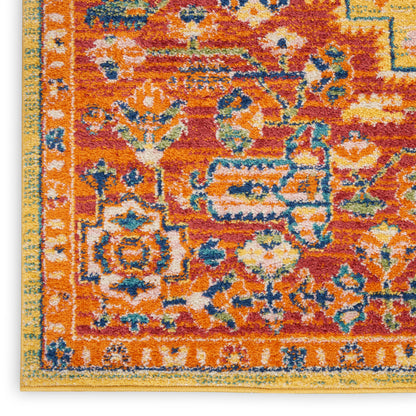 Nourison Home Allur  Red Multicolor  Transitional
