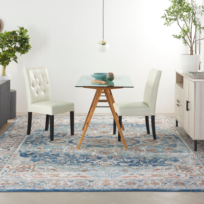 Nourison Home Quarry  Ivory Blue  Traditional