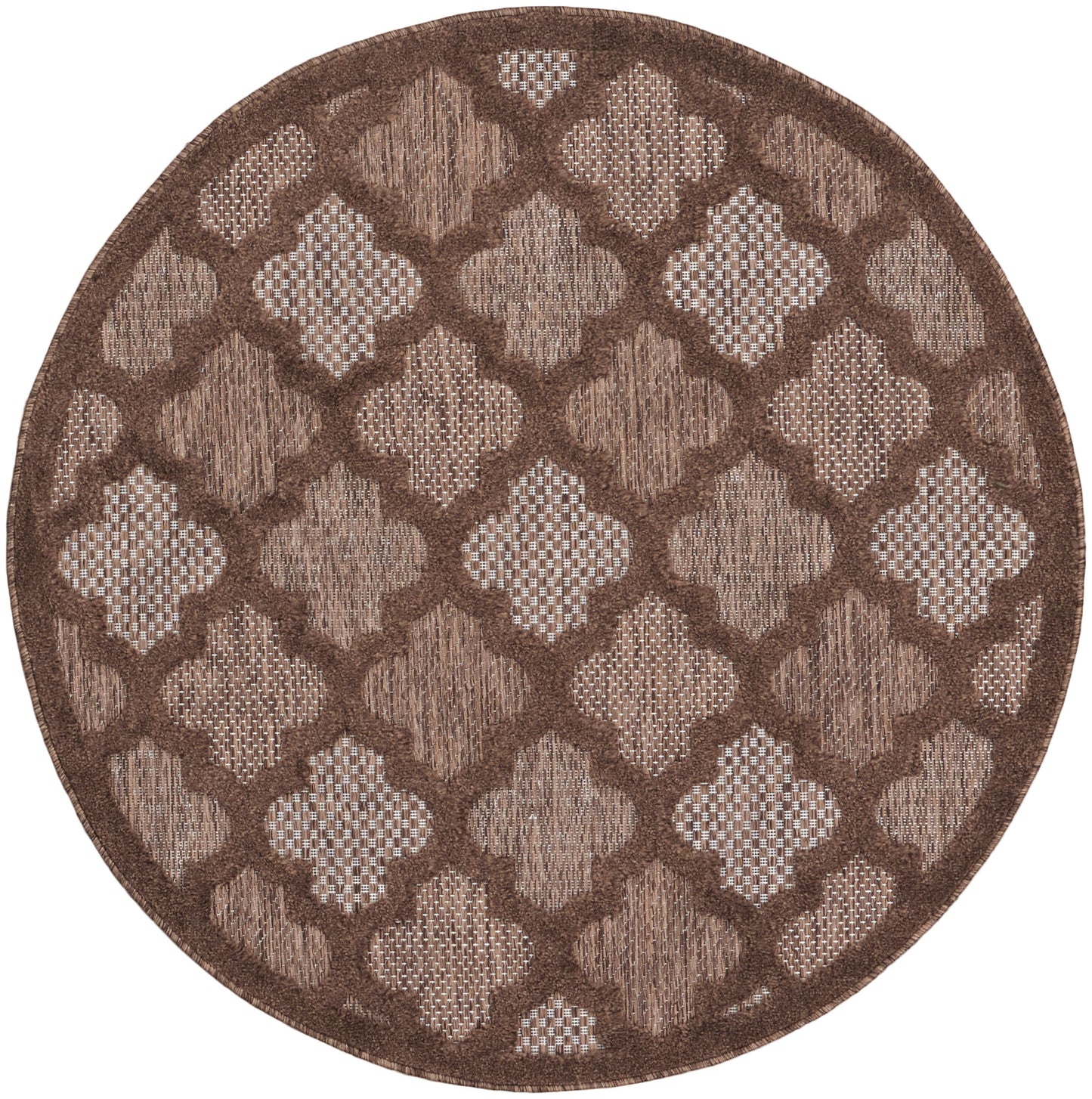 Nourison Home Easy Care NES01 Brown Contemporary Flat Weave Rug