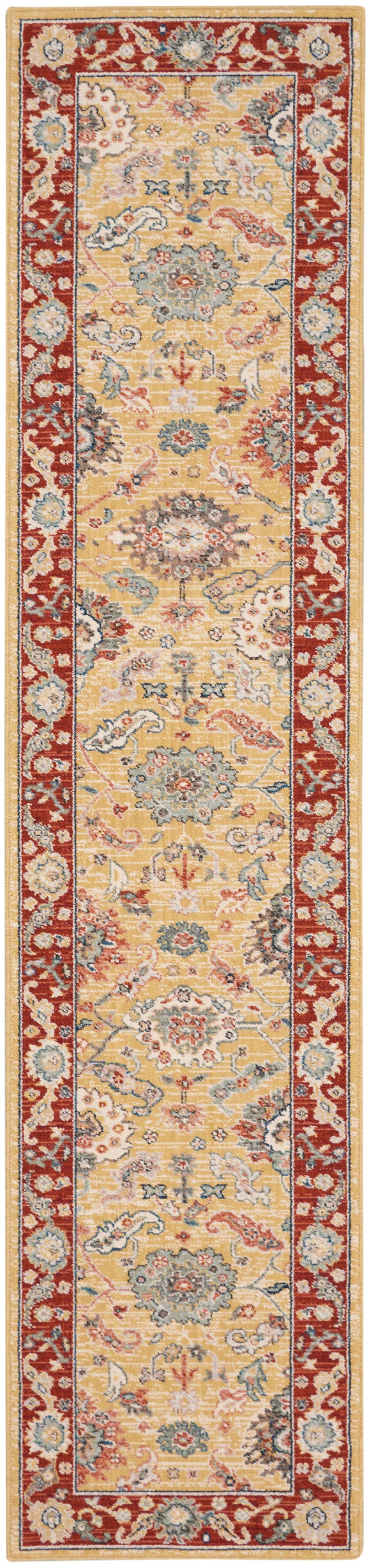 Nourison Home Parisa PSA07 Gold Brick Traditional Loom-woven Rug