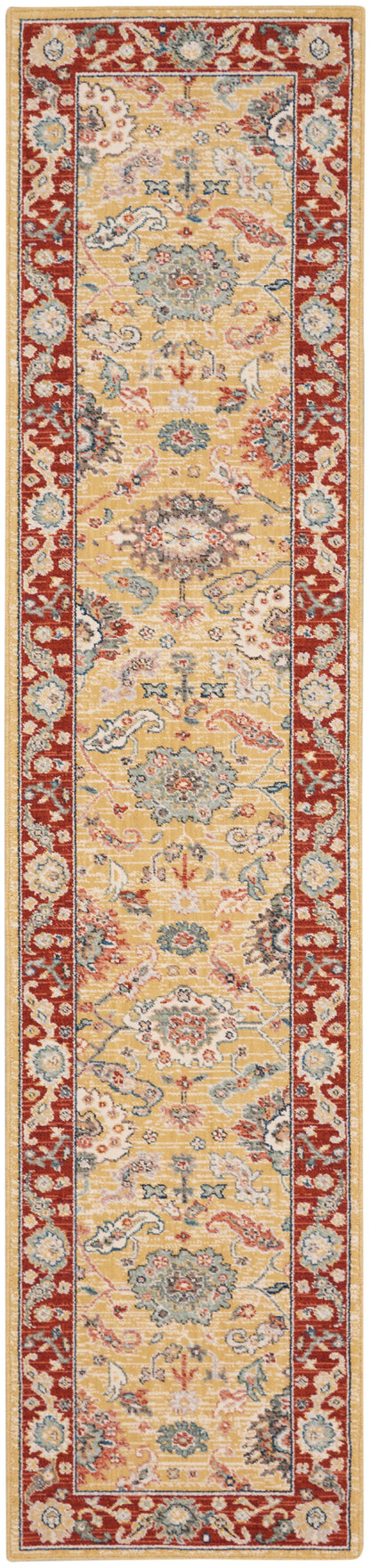 Nourison Home Parisa PSA07 Gold Brick Traditional Loom-woven Rug