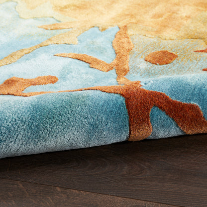 Nourison Home Prismatic  Gold Multicolor  Contemporary