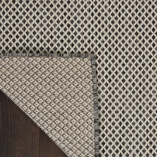 Nourison Home Courtyard  Ivory Charcoal  Contemporary