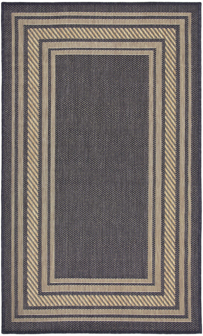 Nourison Home Horizon Indoor/Outdoor HOZ03 Charcoal Contemporary Power-loomed Rug