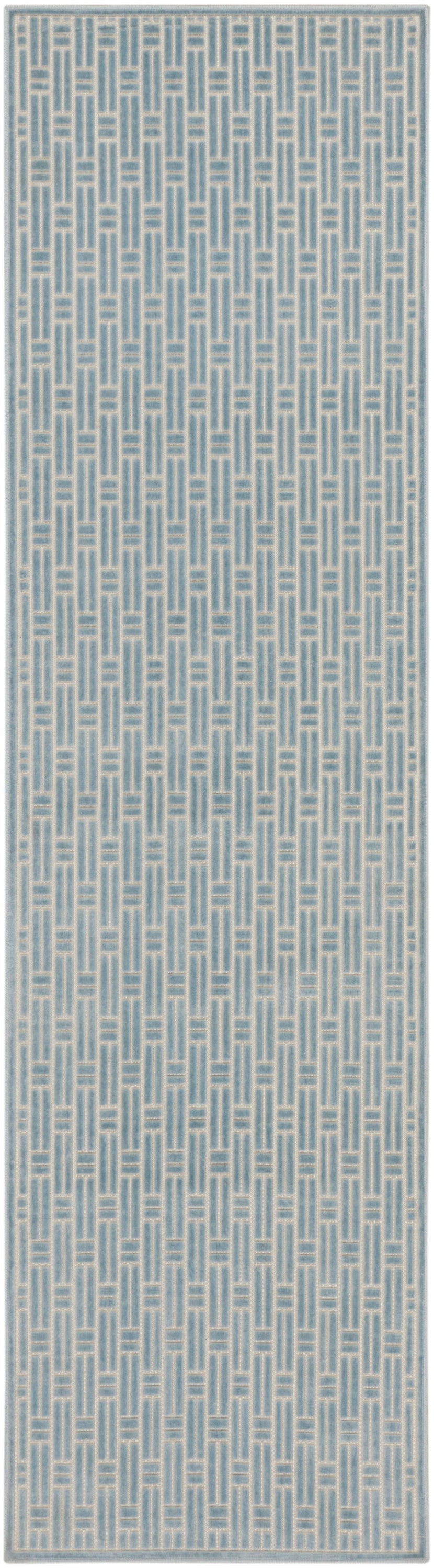 Nourison Home Washable Charm WCH02 Blue Ivory Contemporary Machine Woven Rug