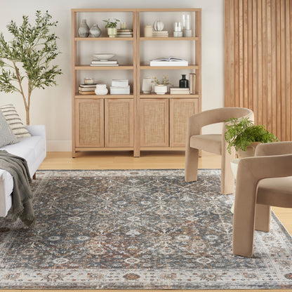 Nourison Home Astra Machine Washable  Ivory Multicolor  Traditional