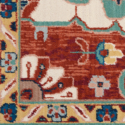 Nourison Home Parisa  Brick Ivory  Traditional