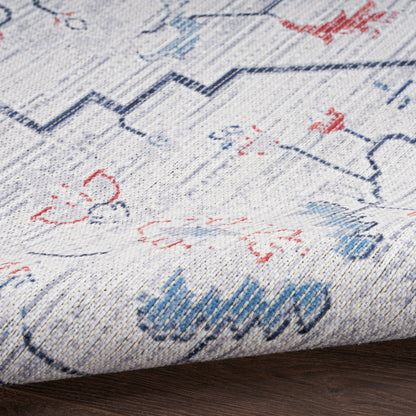 Nourison Home New Concept Washables  Ivory Blue  Contemporary