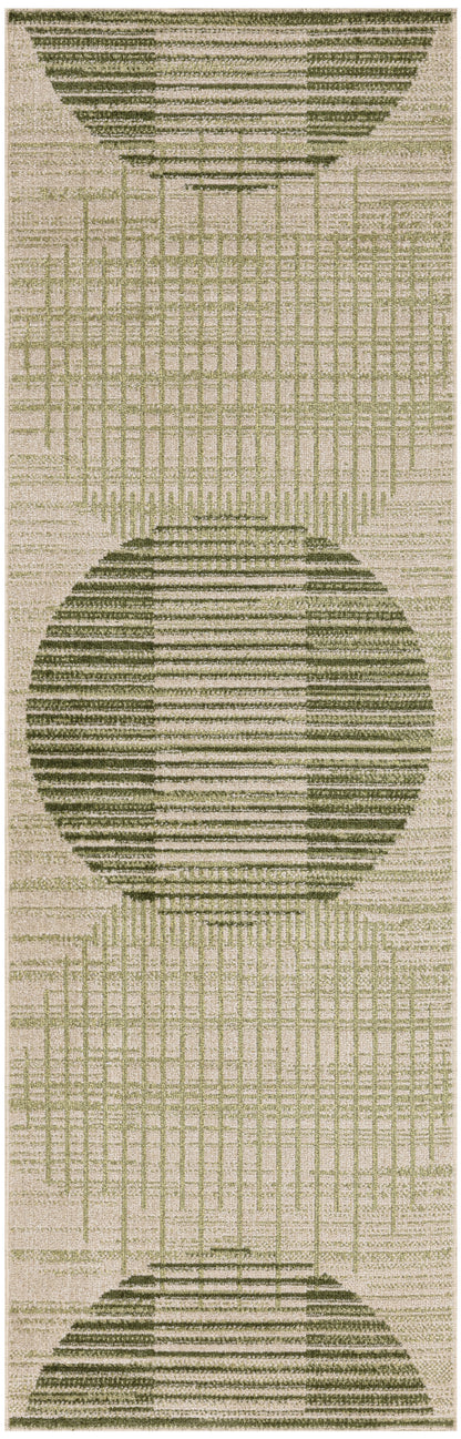 Nourison Home Astra Machine Washable ASW03 Ivory Olive Contemporary Power-loomed Rug