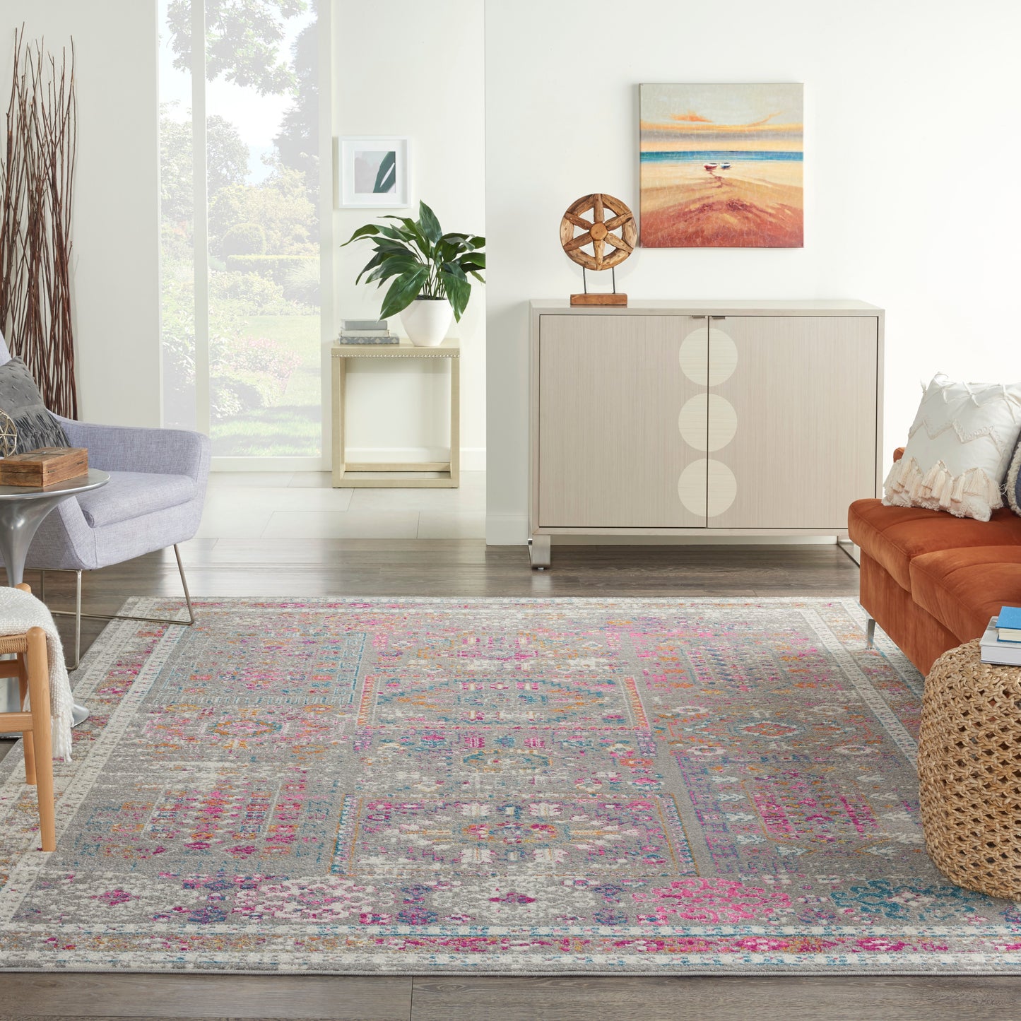 Nourison Home Passion  Grey Multicolor  Transitional