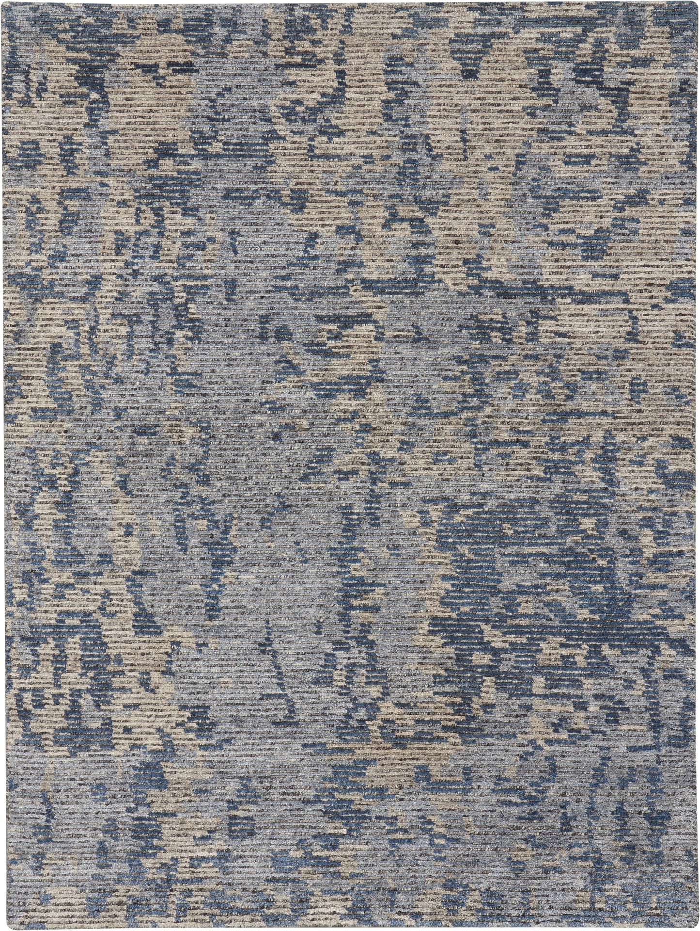Nourison Home Ellora ELL04 Graphite Contemporary Knotted Rug