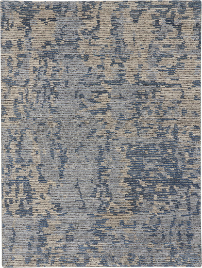 Nourison Home Ellora ELL04 Graphite Contemporary Knotted Rug