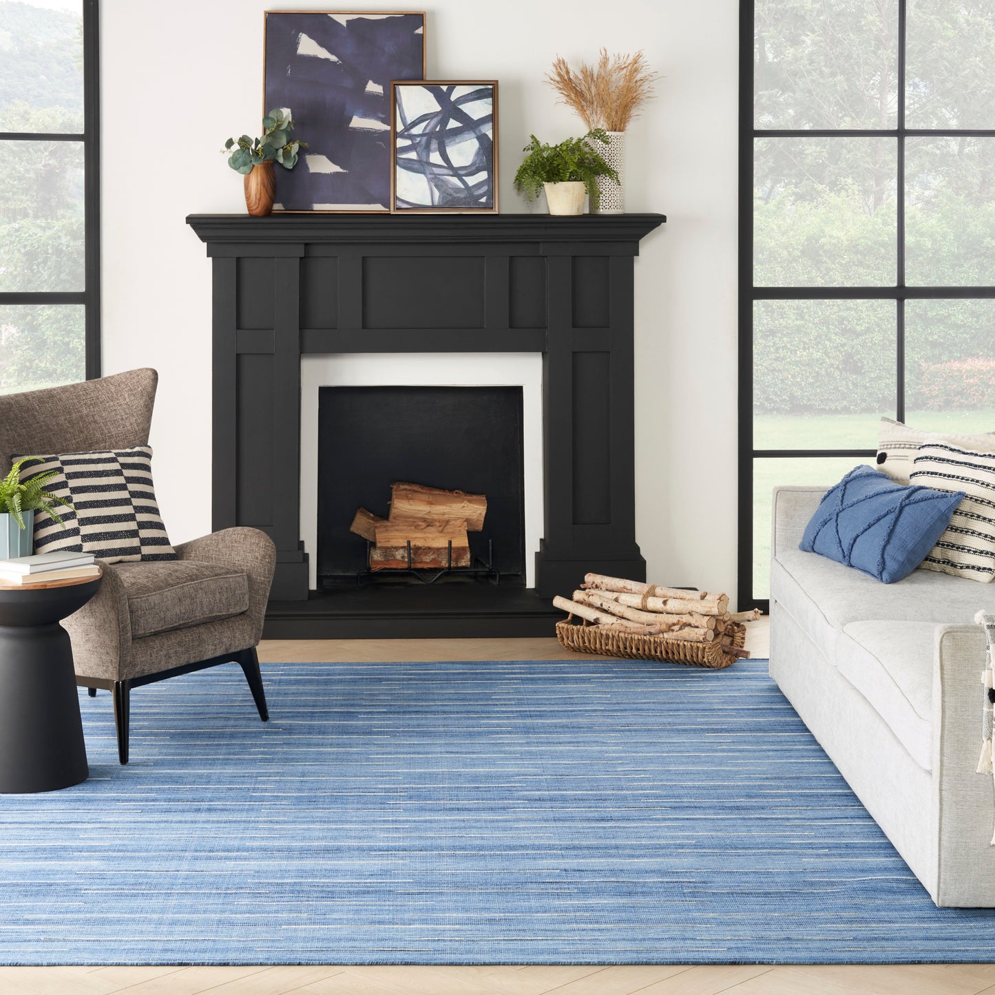 Nourison Home Interweave  Denim  Contemporary