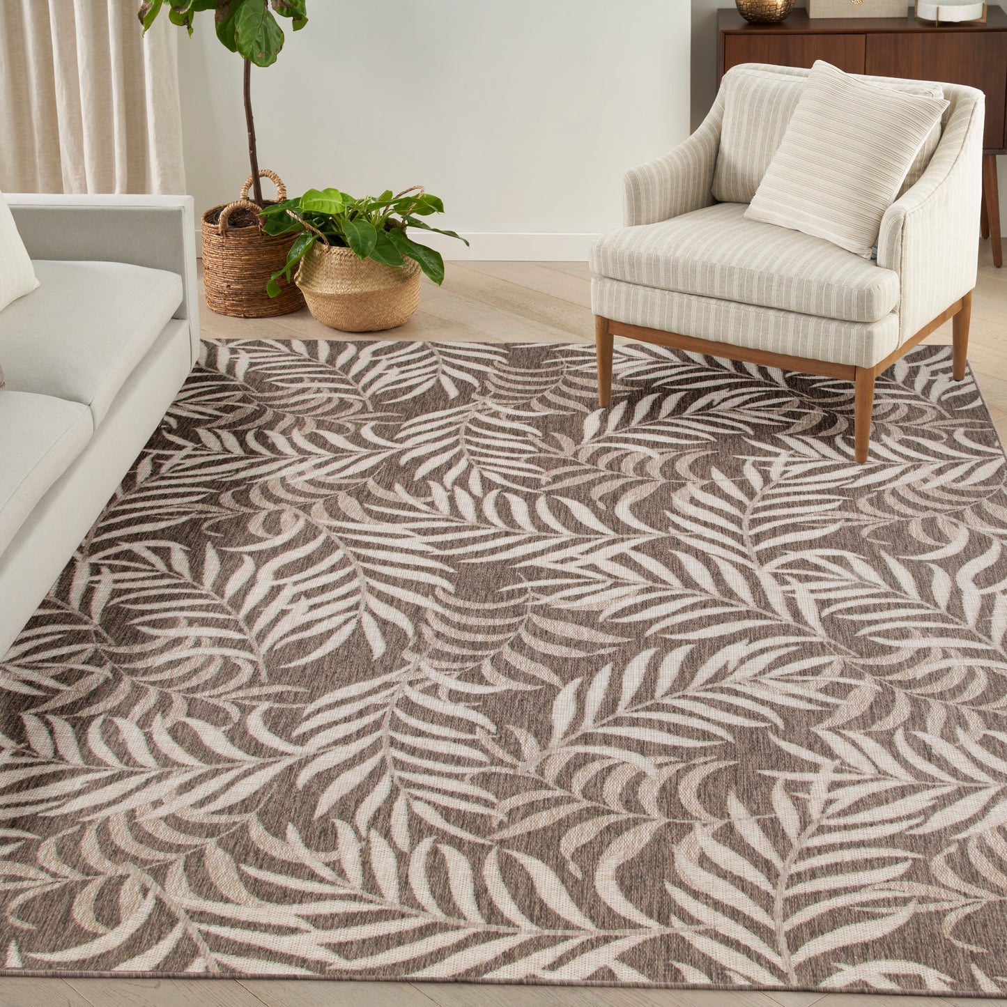 Nourison Home Garden Oasis  Mocha  Contemporary