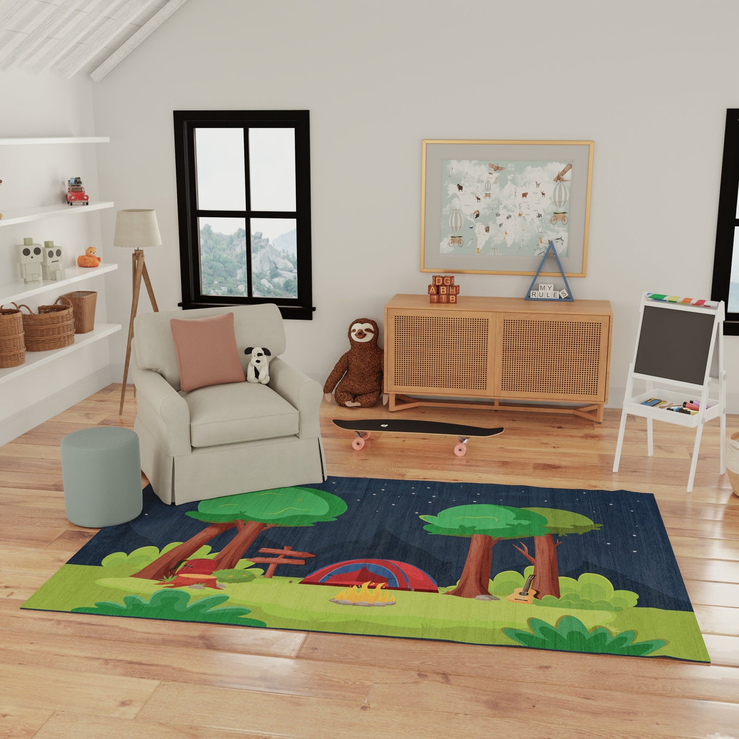 Nourison Home Imagination  Navy Multicolor  Contemporary