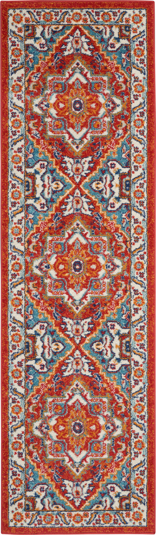 Nourison Home Passion  Red Multicolor  Traditional