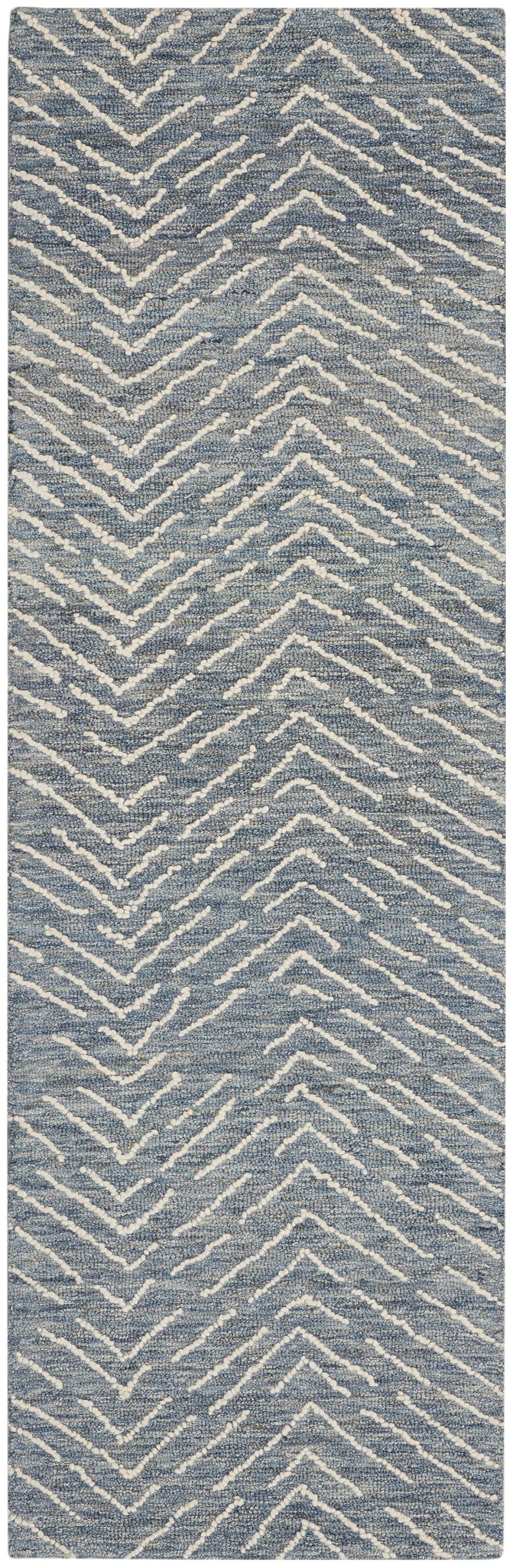 Nourison Home Colorado CLR02 Indigo Ivory Contemporary Tufted Rug