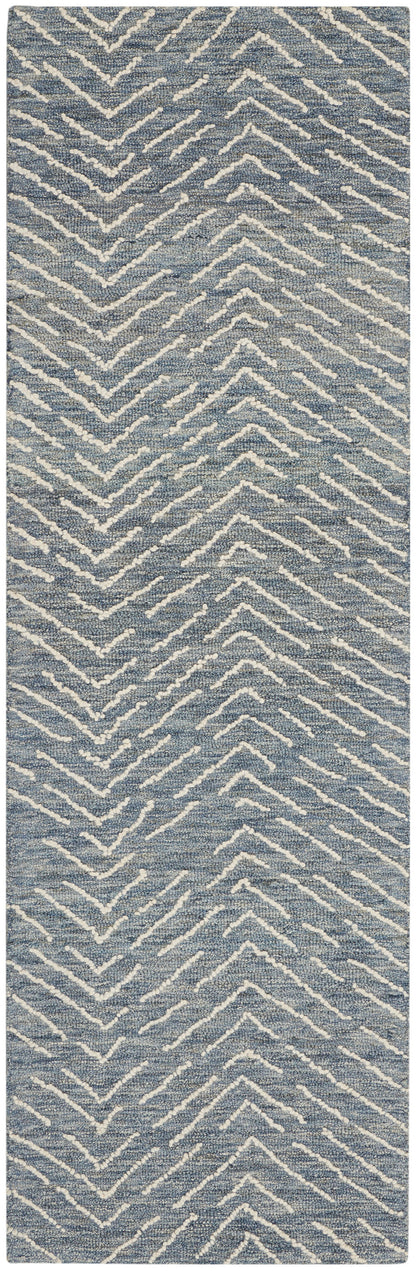 Nourison Home Colorado CLR02 Indigo Ivory Contemporary Tufted Rug