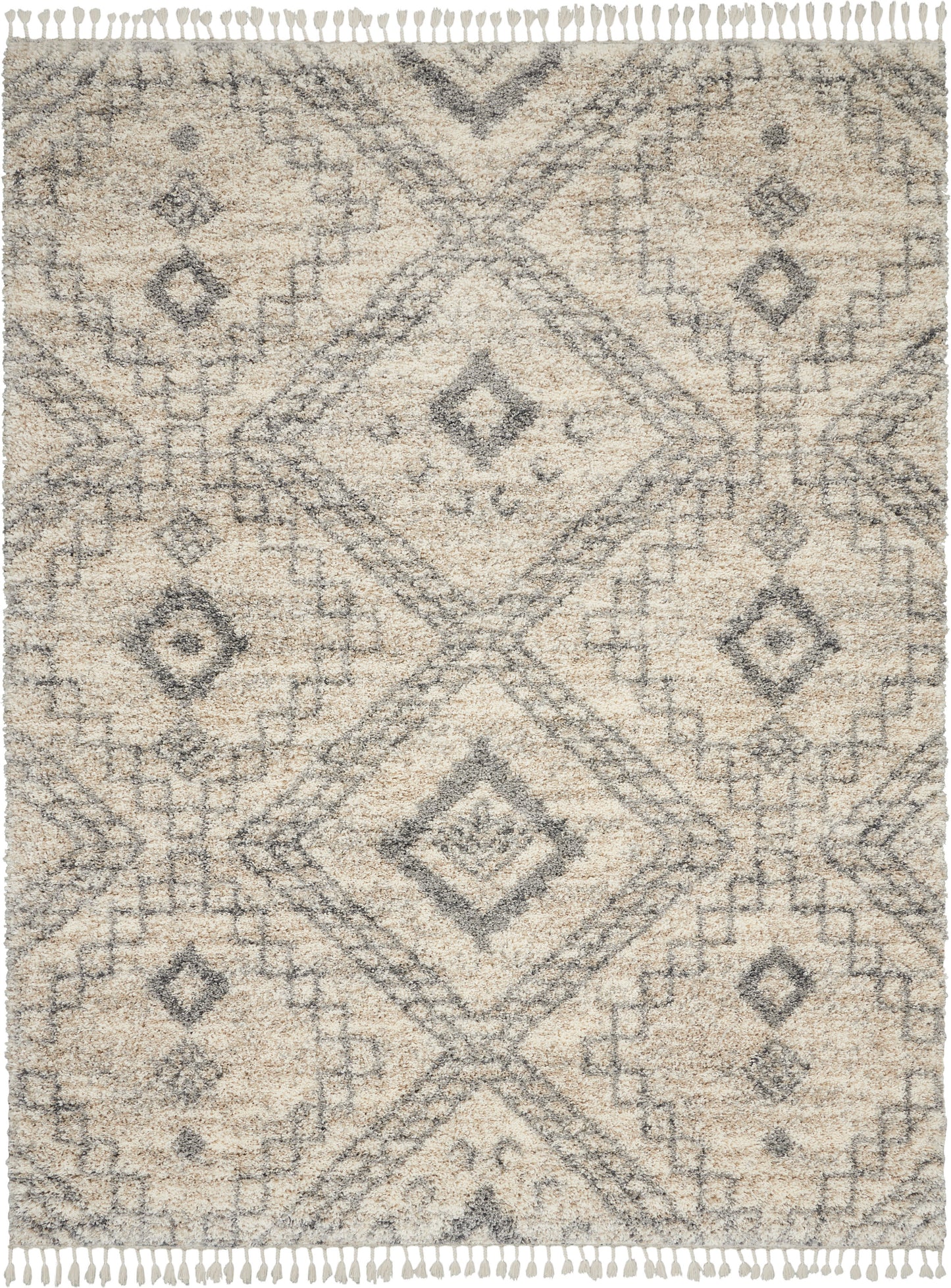 Nourison Home Oslo Shag  Ivory Grey  Contemporary