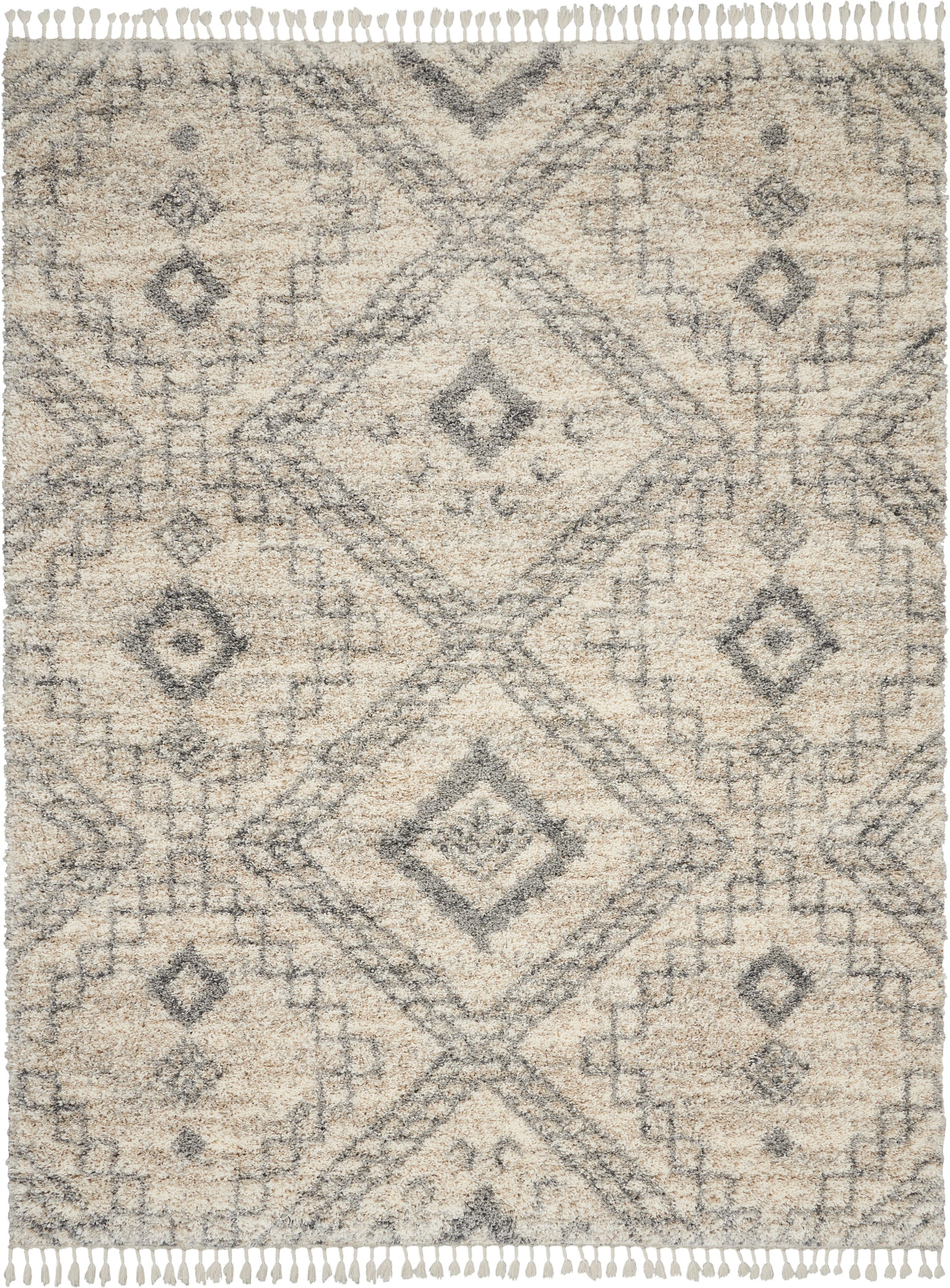 Nourison Home Oslo Shag  Ivory Grey  Contemporary