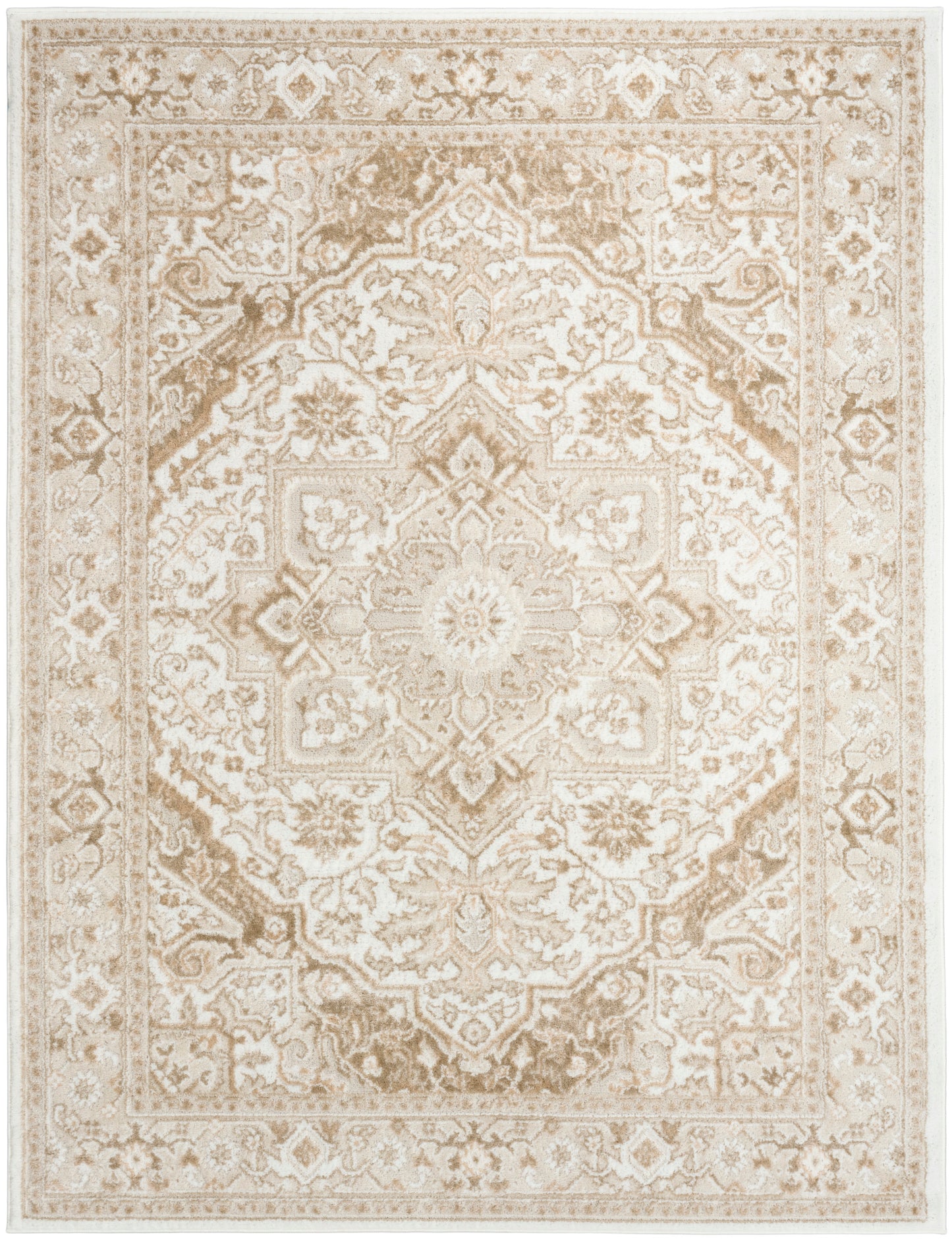Nourison Home Dekor DEK08 Ivory Taupe Traditional Machine Woven Rug