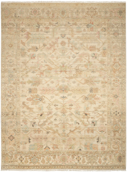 Nourison Home Heritage Vine HTV01 Beige Traditional Hand Knotted Rug