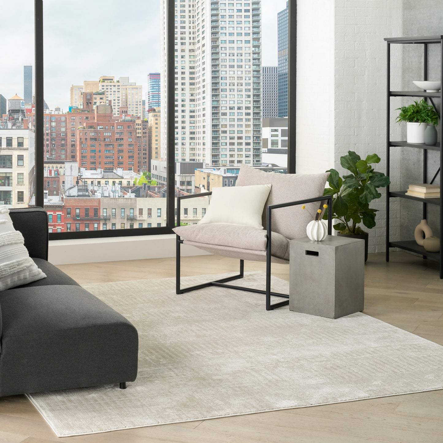 DKNY Grand Street  Ivory Beige  Contemporary