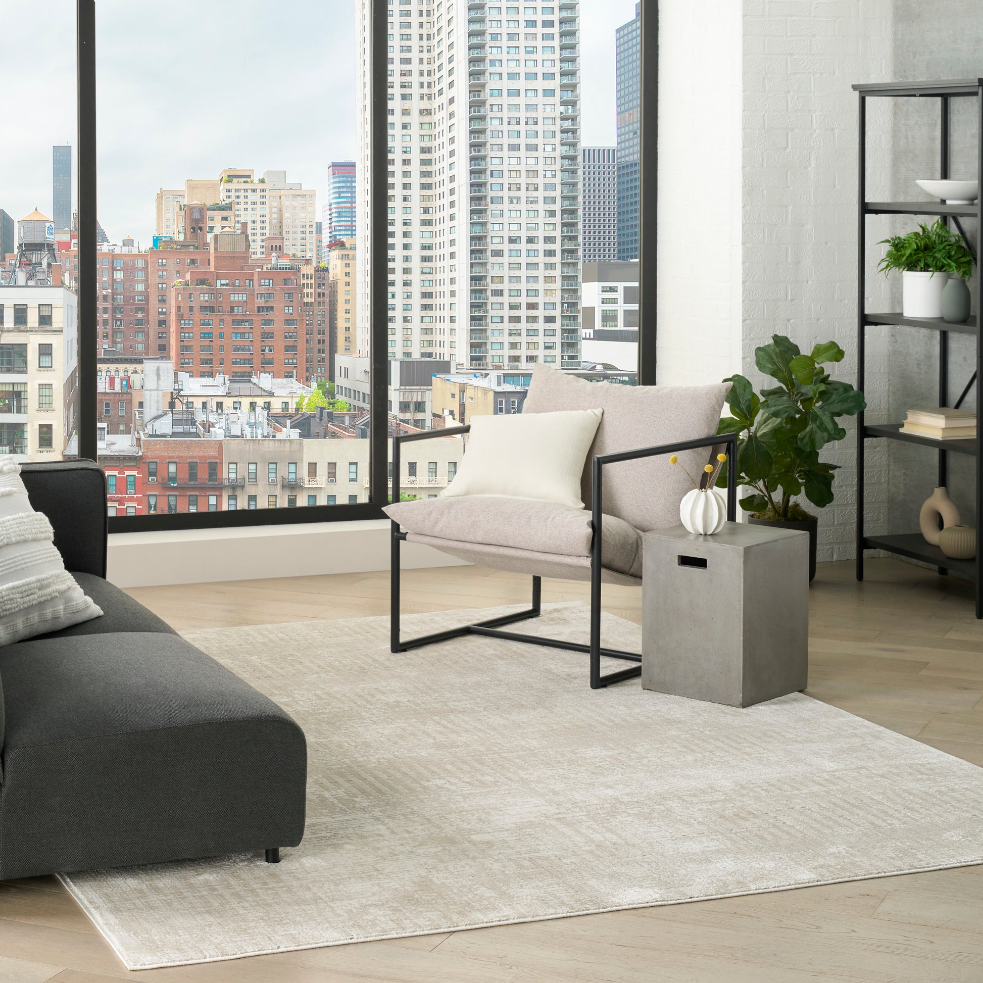 DKNY Grand Street  Ivory Beige  Contemporary