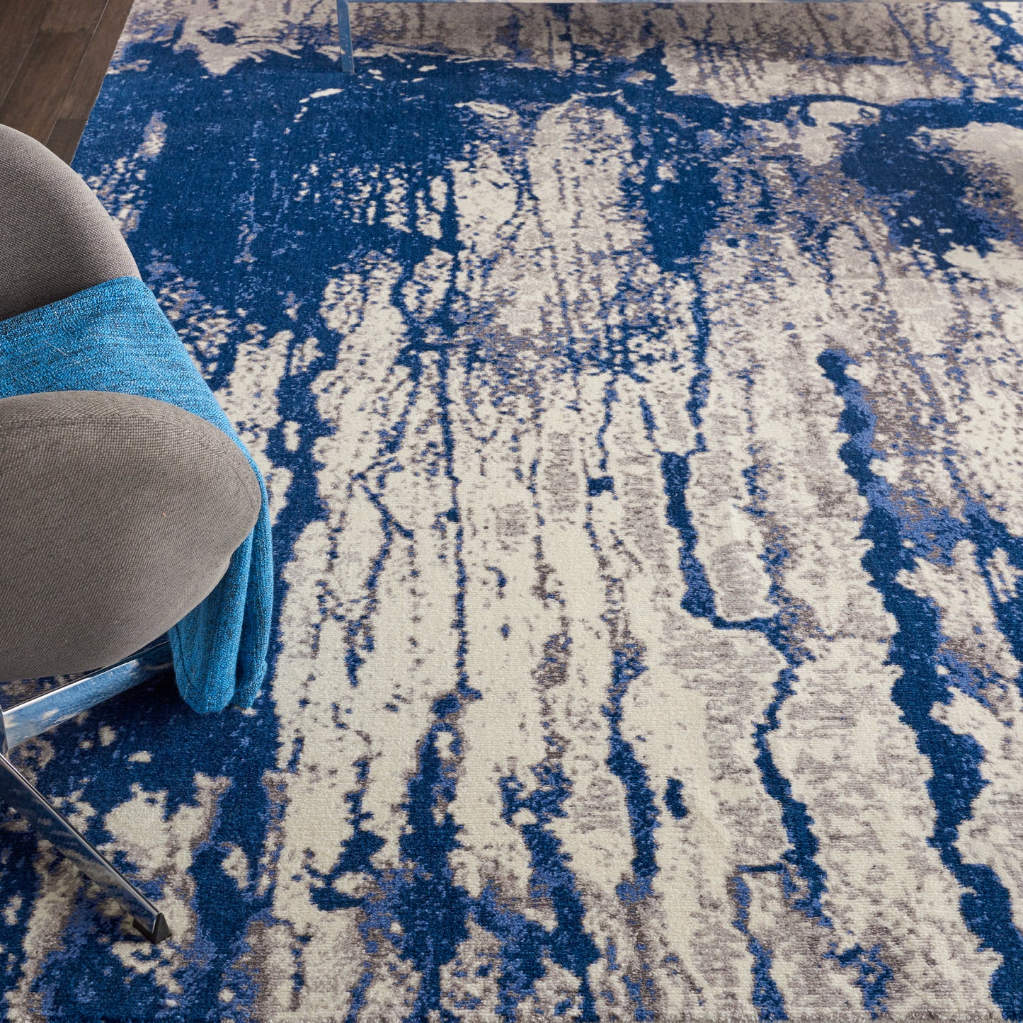 Nourison Home Twilight  Ivory Blue  Contemporary