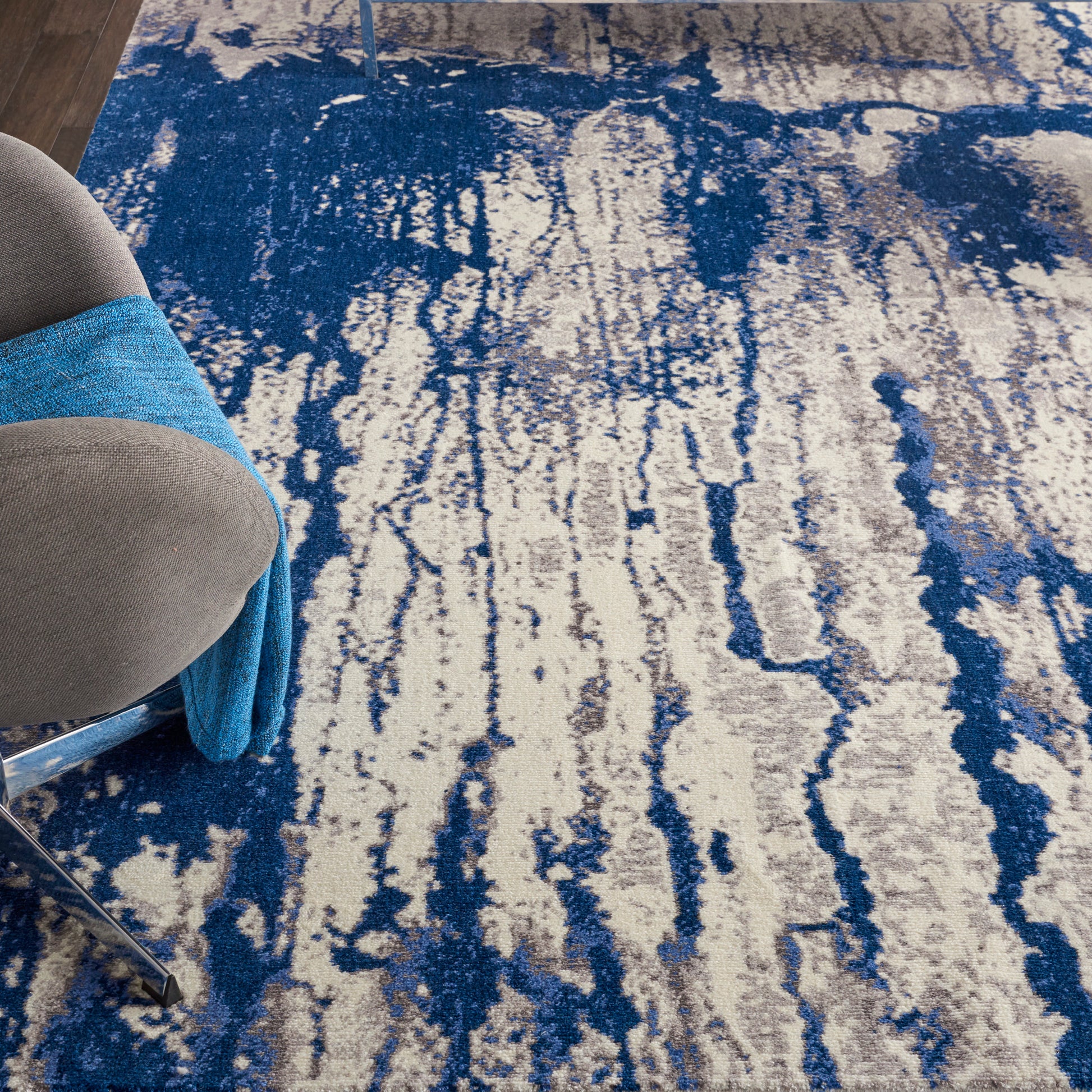 Nourison Home Twilight  Ivory Blue  Contemporary