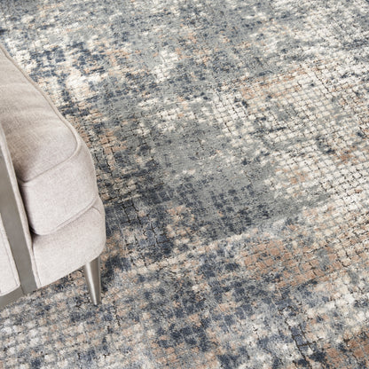 Nourison Home Quarry  Blue Beige  Contemporary