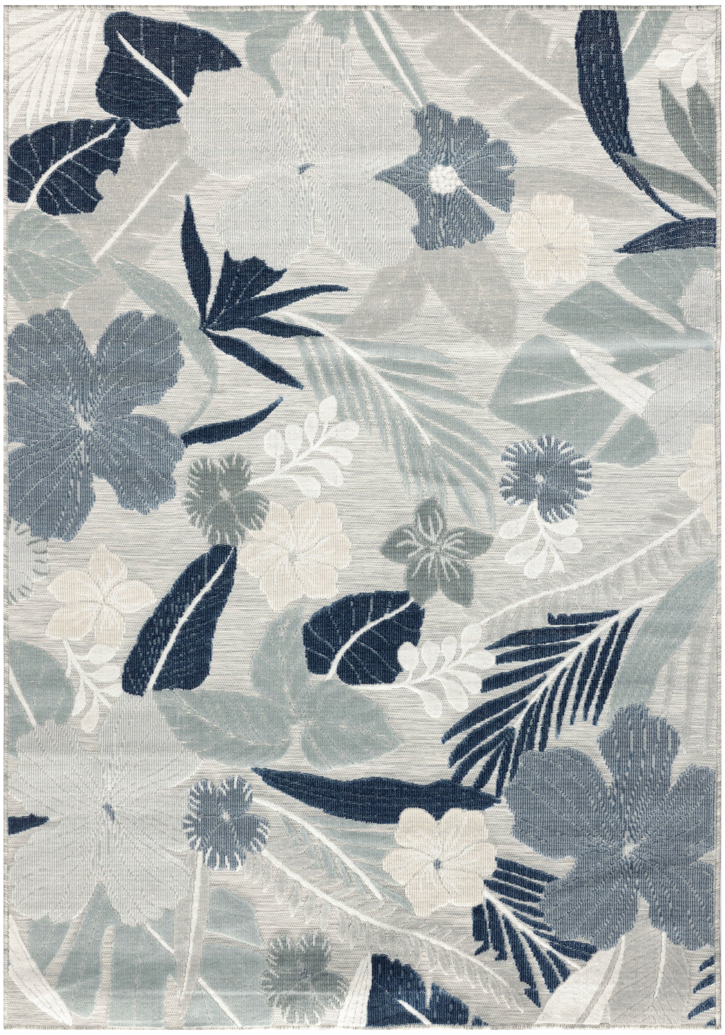 Nourison Home Suncoast SNC01 Grey Navy Contemporary Machine Woven Rug