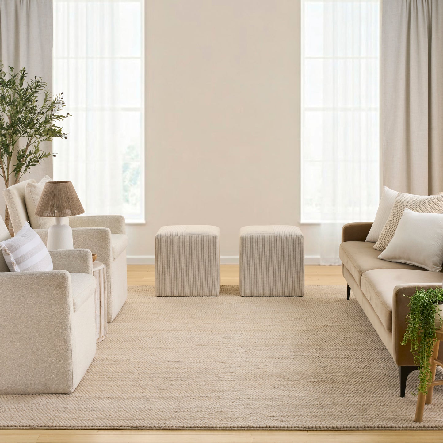 DKNY Pure Knots  Beige  Contemporary