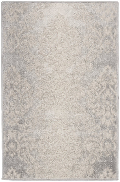 Nourison Home Elation ETN03 Ivory Grey Traditional Power-loomed Rug