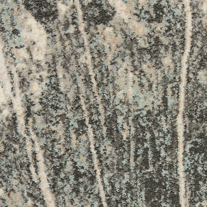 Nourison Home Marmara  Charcoal Ivory  Contemporary