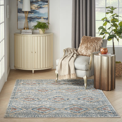 Nourison Home Quarry  Blue Multicolor  Contemporary